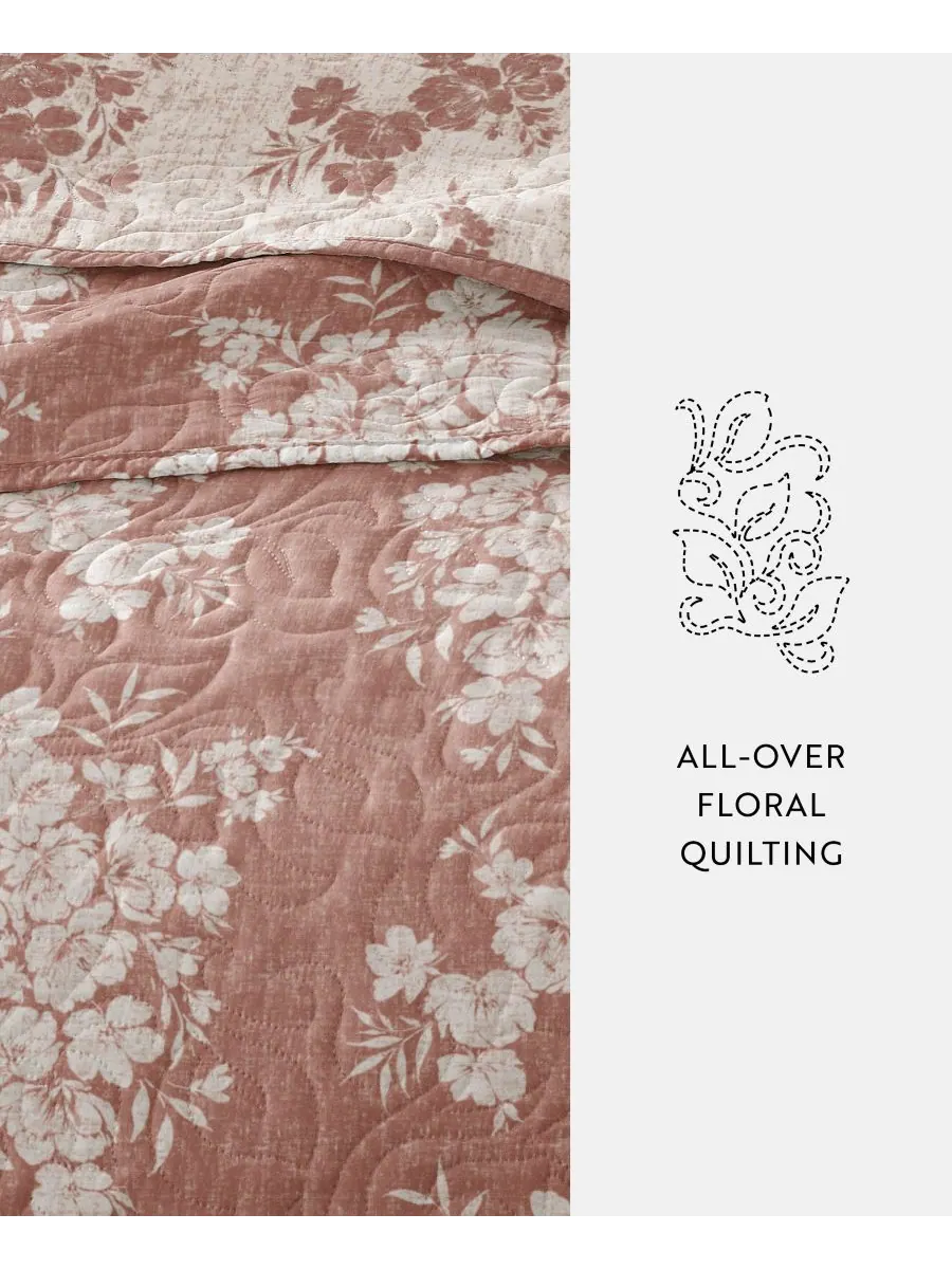 Двусторонний комплект постельного белья Distressed Bouquet из 2 предметов, размер Twin/Twin XL — изображение 4 из 10
