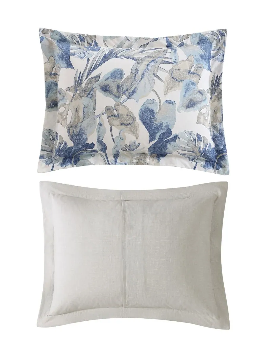 Комплект постельного белья Raw Coast Cotton из 3 предметов, размер Full/Queen Tommy Bahama Home — изображение 5 из 5, синий