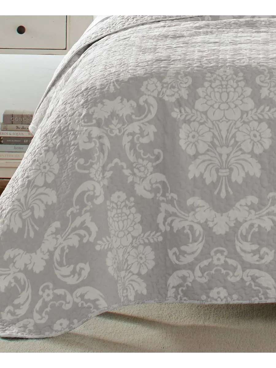 Комплект постельного белья Venetia Cotton, 3 предмета, двусторонний, размер King Laura Ashley — изображение 9 из 10, серый