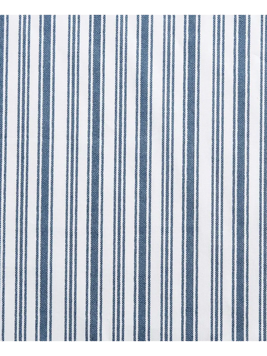 Комплект постельного белья Coleridge Stripe из хлопкового перкаля, 3 предмета, размер Twin XL — изображение 5 из 5, синий