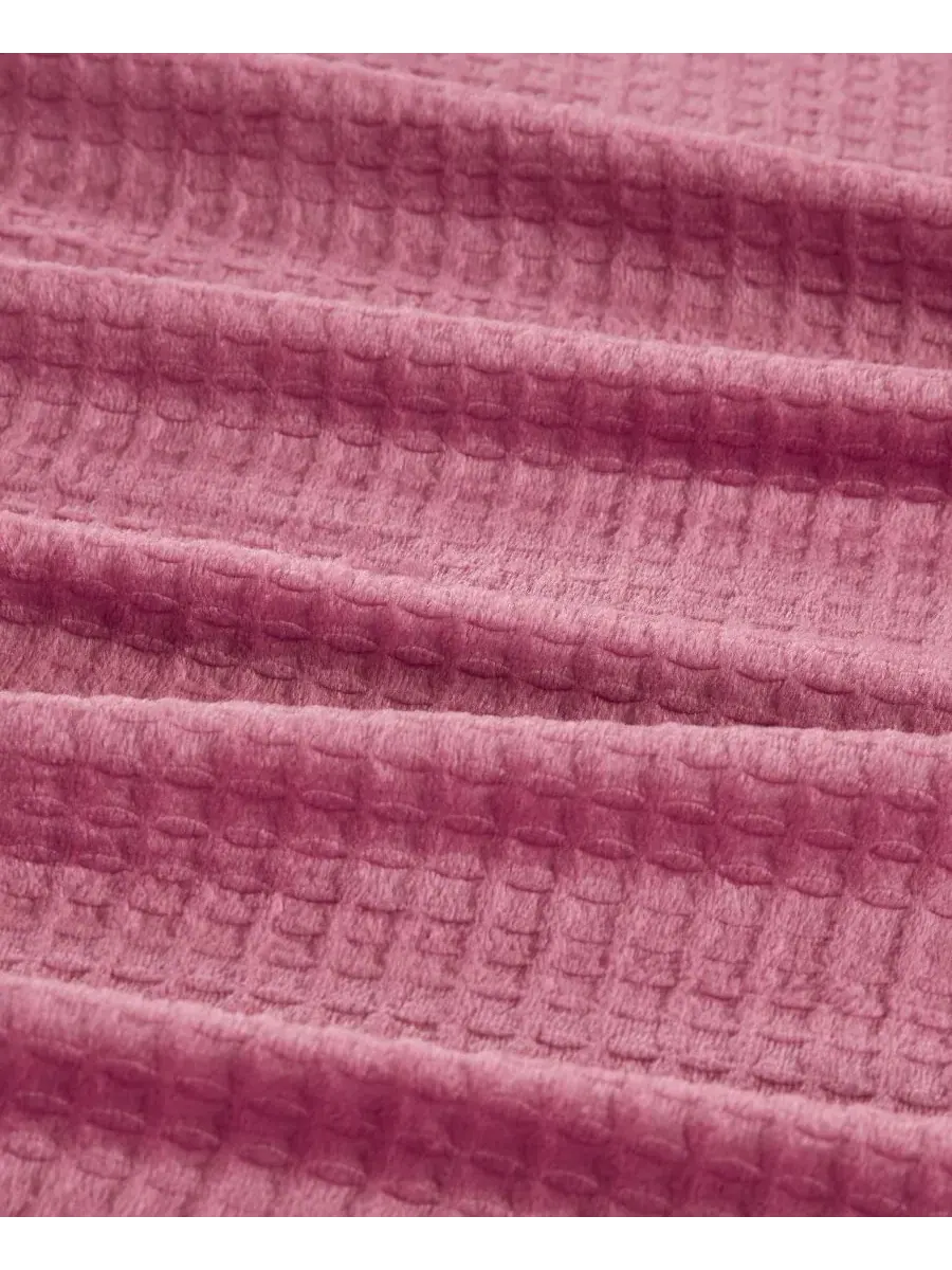 Плед плюшевый вафельный, King Premier Comfort — изображение 3 из 4, розовый