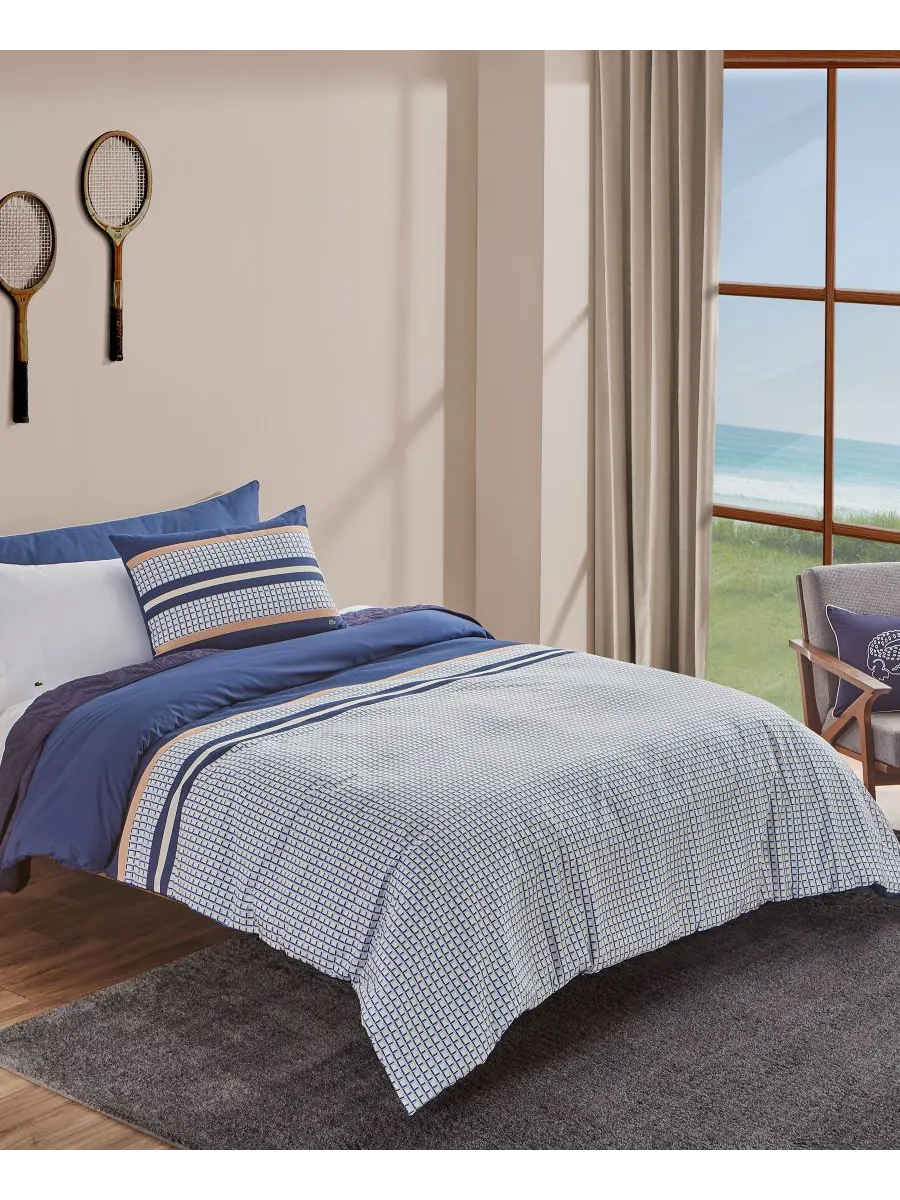 Комплект постельного белья micro logo из 2 предметов, размер twin. Lacoste Home — изображение 1 из 5, темно-синий