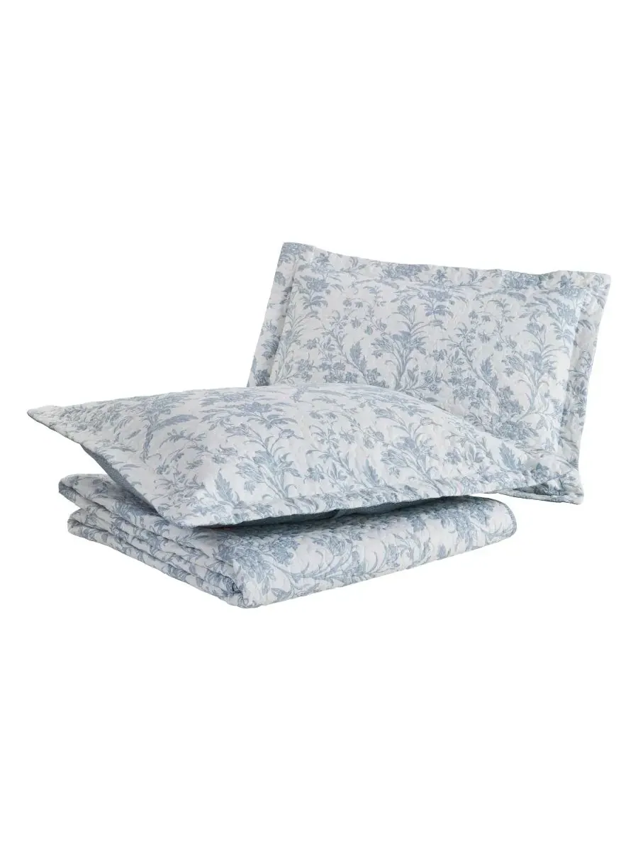 Комплект постельного белья Amberley Cotton, двусторонний, 3 предмета, размер Twin Laura Ashley — изображение 2 из 10, синий
