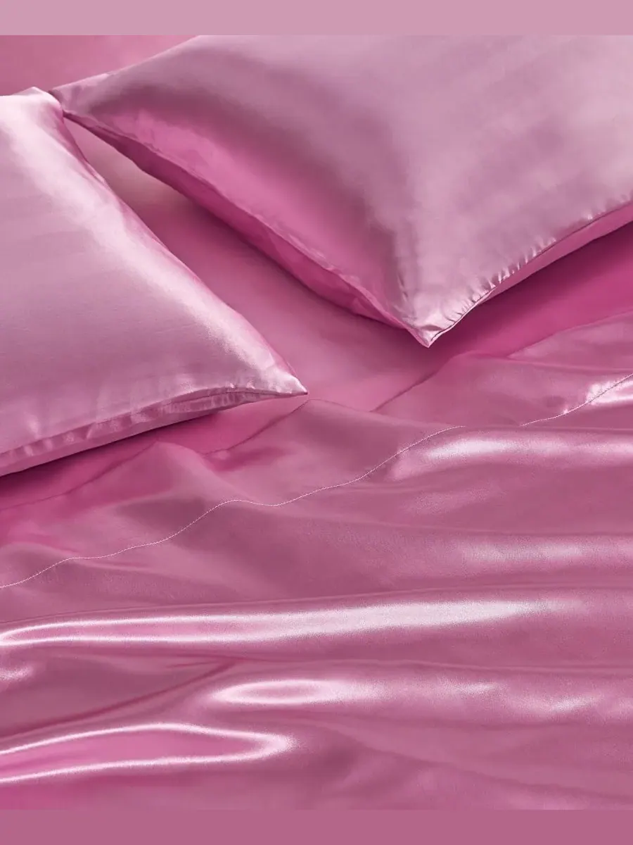 Комплект постельного белья из 3 предметов, сатиновый дамаск, размер Twin Juicy Couture — изображение 8 из 9, розовый
