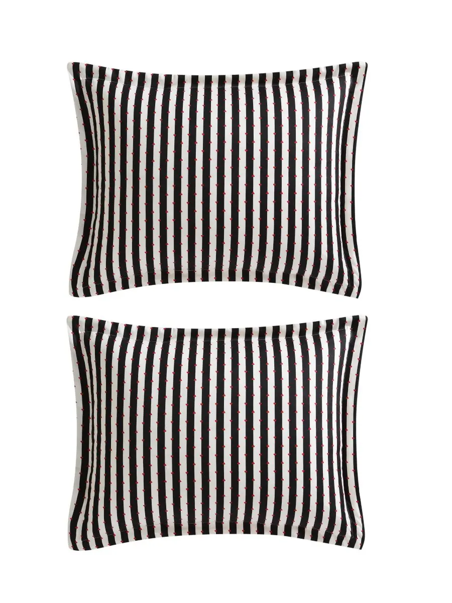 Комплект постельного белья Wonderland Stripe из 3 предметов, размер King Betsey Johnson — изображение 6 из 6, черный