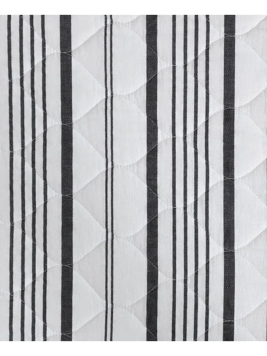Комплект постельного белья Stripe Perfection из хлопка, 3 предмета, размер King Laura Ashley — изображение 6 из 8, белый