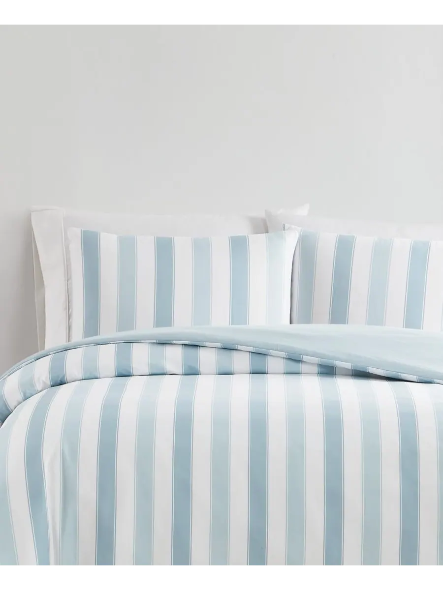Комплект постельного белья aiden stripe, 3 предмета, размер full/queen Truly Soft — изображение 2 из 5, синий/белый