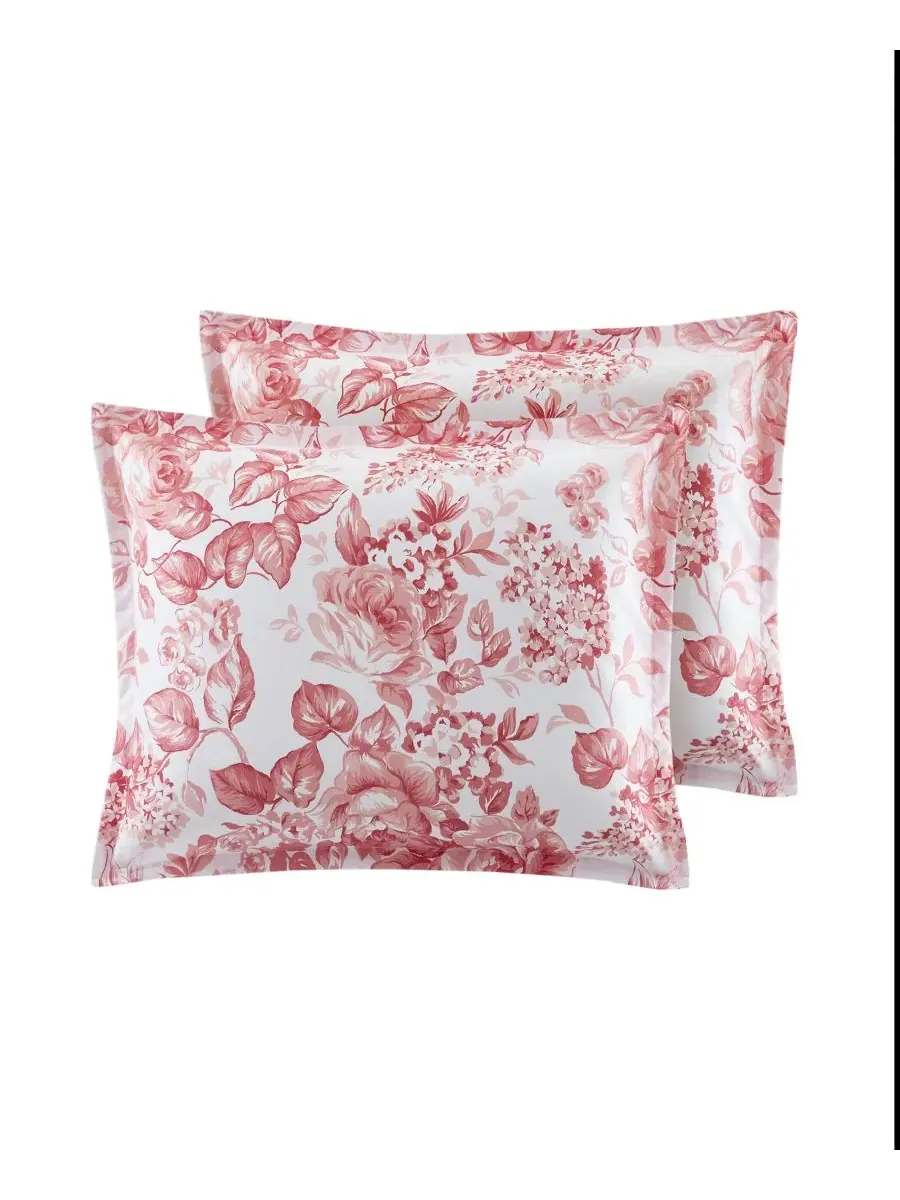 Комплект постельного белья Clarissa Floral из 3 предметов Addison Park, коралловый, размер Queen — изображение 7 из 10