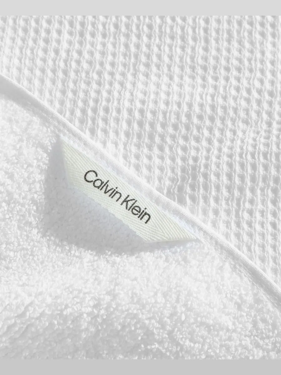 Calvin Klein Eternity набор банных полотенец из вафельного хлопка, 2 предмета — изображение 5 из 7, белый