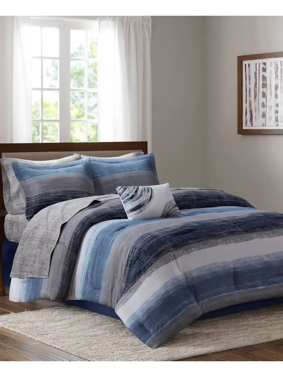 Комплект постельного белья Saben из 9 предметов, размер California King Madison Park Essentials — изображение 1 из 10