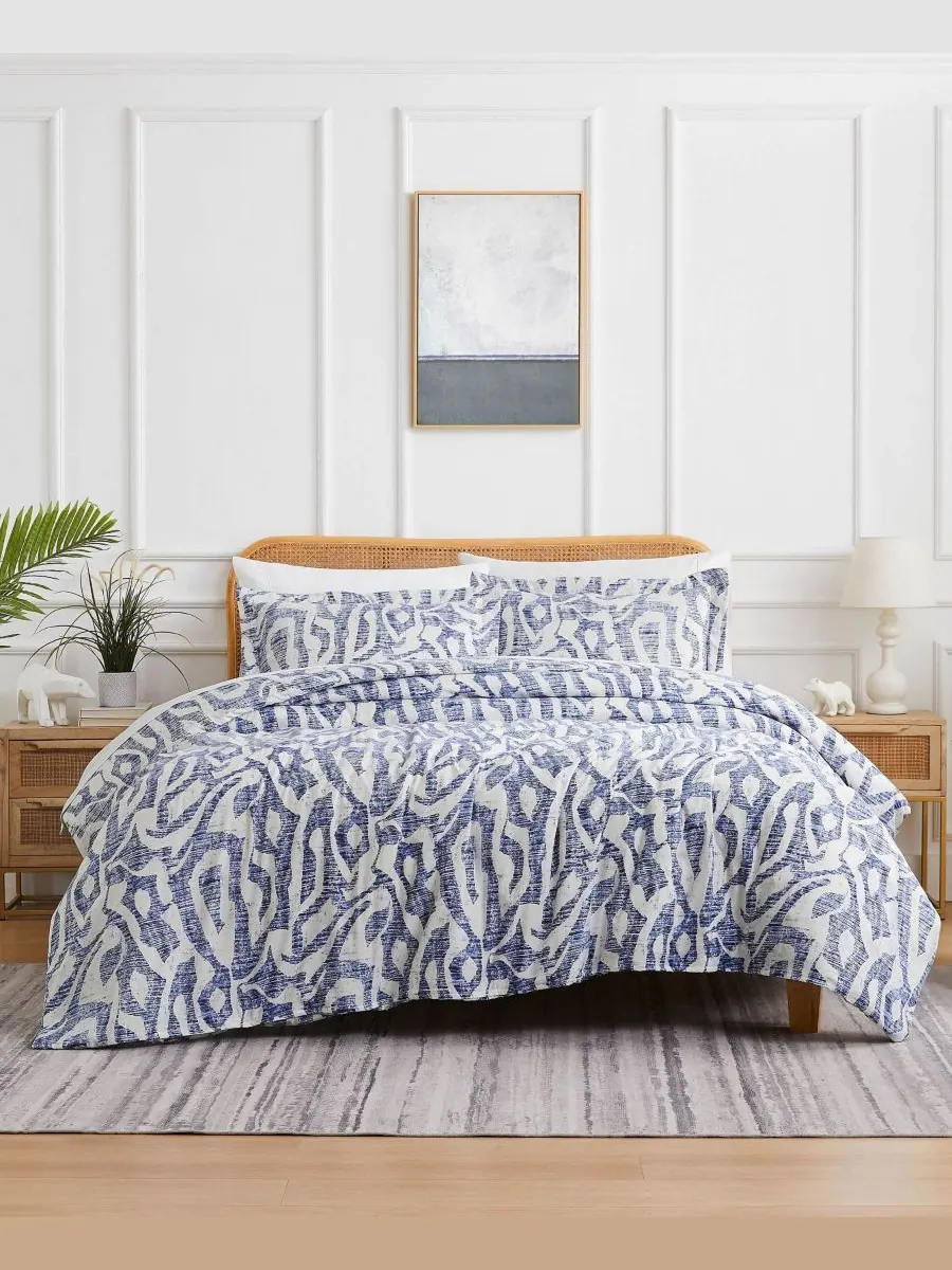 Комплект постельного белья khari из микрофибры, 2 предмета, размер twin. Southshore Fine Linens — изображение 1 из 4, синий