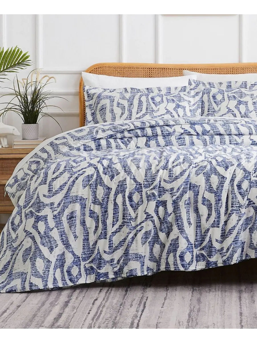 Комплект постельного белья khari из микрофибры, 2 предмета, размер twin. Southshore Fine Linens — изображение 3 из 4, синий
