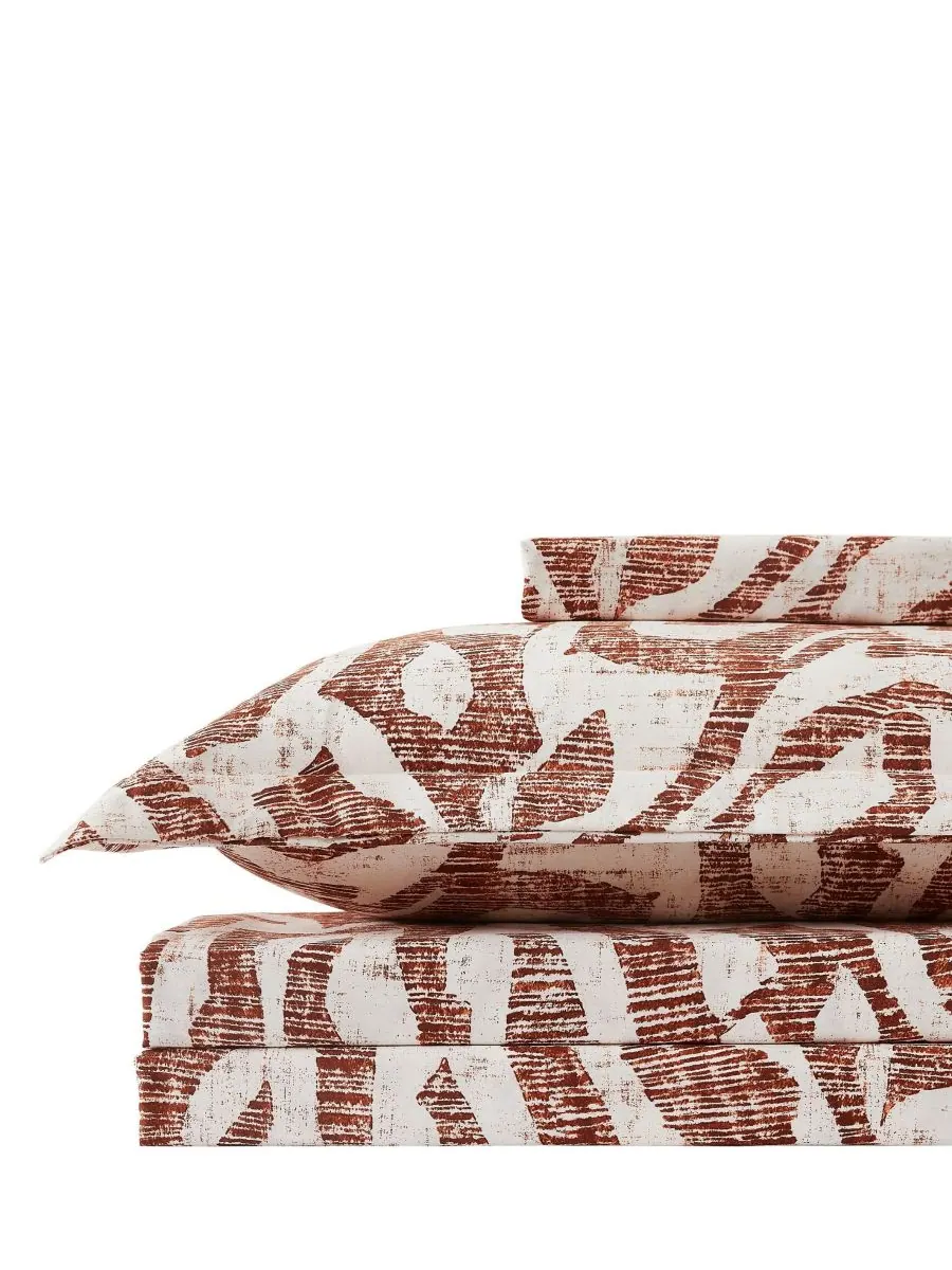 Комплект постельного белья khari из микрофибры, 2 предмета, размер twin. Southshore Fine Linens — изображение 2 из 4, красный