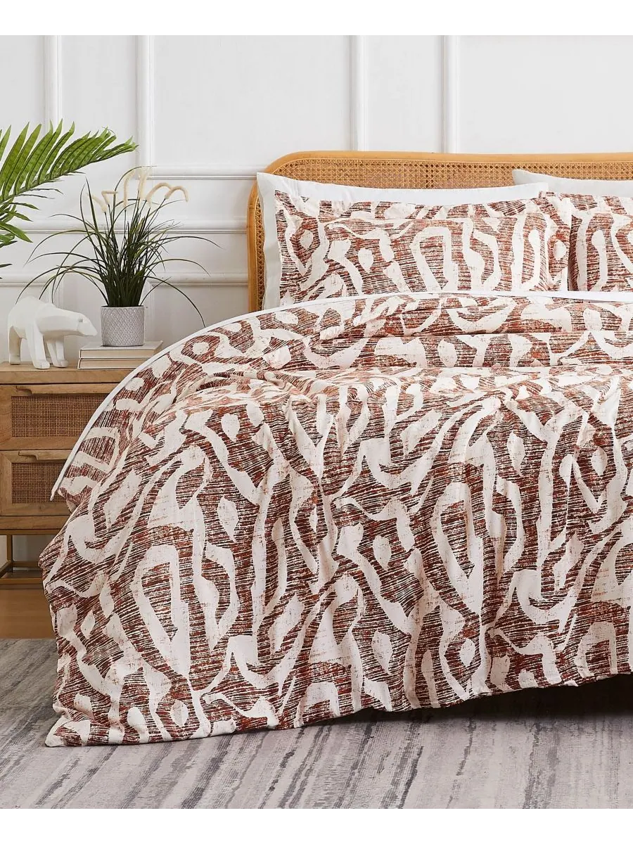 Комплект постельного белья khari из микрофибры, 2 предмета, размер twin. Southshore Fine Linens — изображение 3 из 4, красный