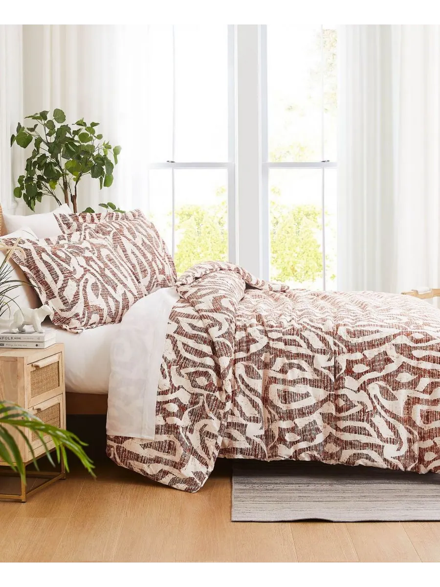 Комплект постельного белья khari из микрофибры, 2 предмета, размер twin. Southshore Fine Linens — изображение 4 из 4, красный