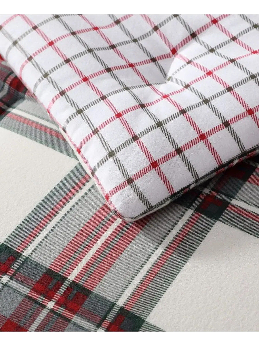 Комплект фланелевого одеяла с пледом Serenity Plaid, Full/Queen Eddie Bauer — изображение 4 из 7, красный