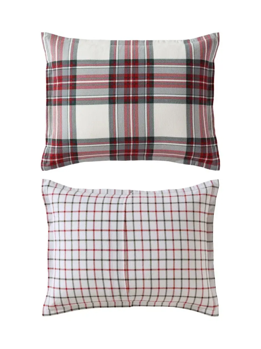Комплект фланелевого одеяла с пледом Serenity Plaid, Full/Queen Eddie Bauer — изображение 7 из 7, красный