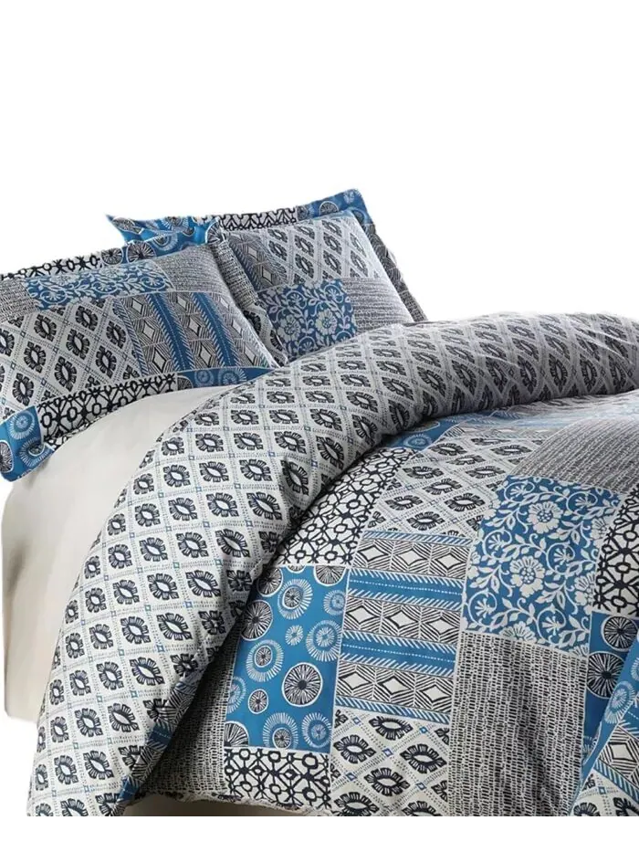 Альтернативный комплект из одеяла и накидки Global Patchwork Down Southshore Fine Linens — изображение 2 из 5, синий
