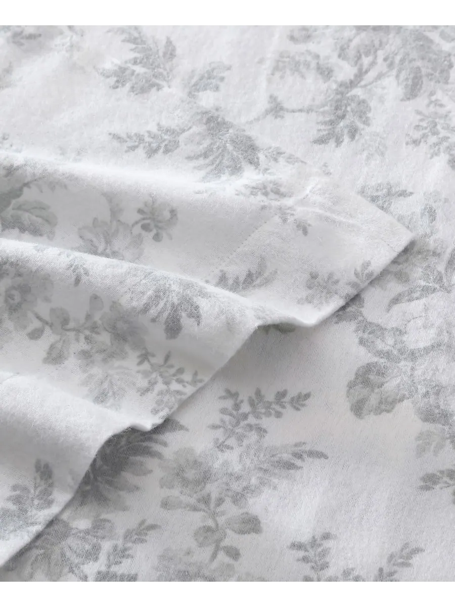 Комплект постельного белья из хлопковой фланели, 4 предмета, размер Queen Laura Ashley, цвет vanessa — изображение 4 из 6