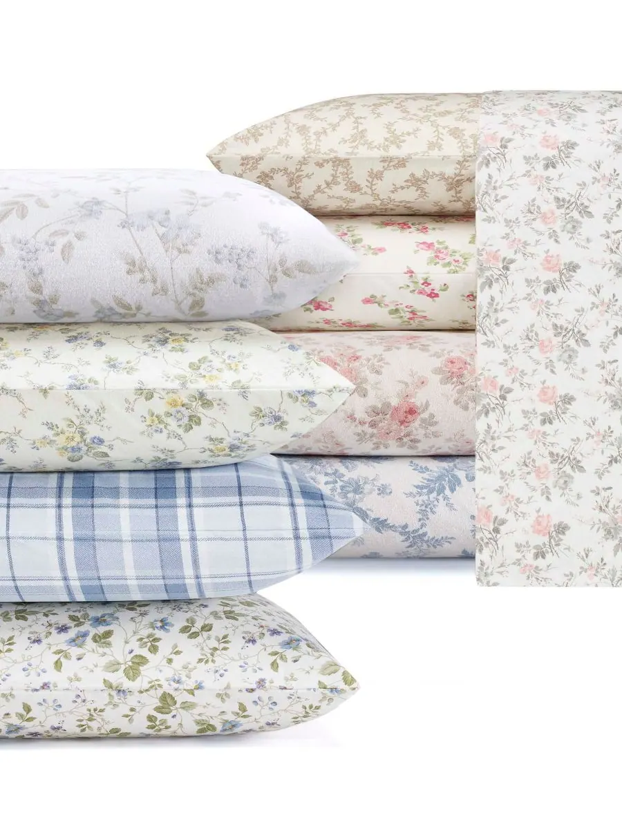 Комплект постельного белья из хлопковой фланели, 4 предмета, размер Queen Laura Ashley, цвет lisalee — изображение 4 из 4