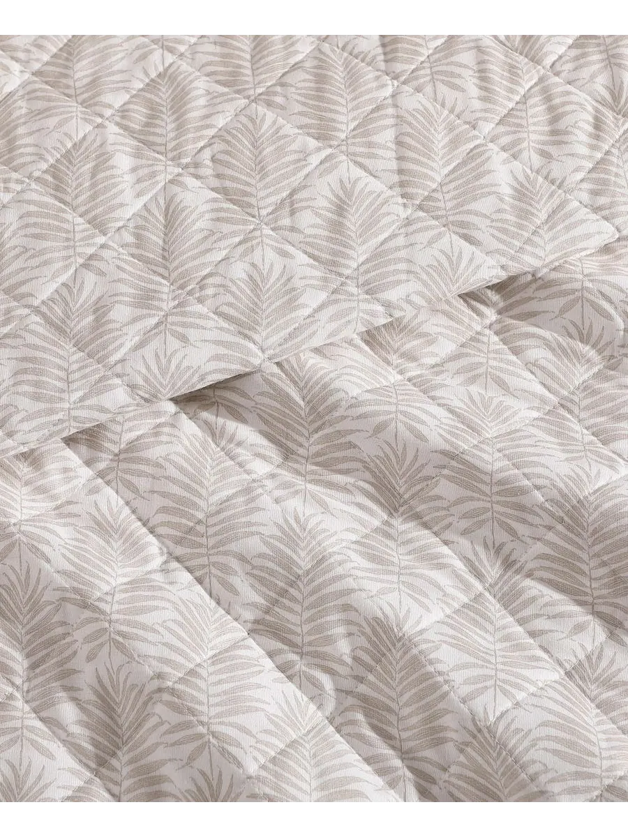 Комплект постельного белья Tommy Bahama Fronds из хлопка, двусторонний, 3 предмета, размер King — изображение 9 из 9, хаки