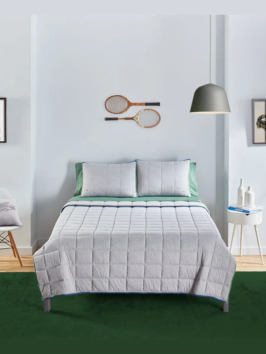 Комплект постельного белья Westover из 3 предметов, размер King Lacoste Home — изображение 1 из 3, серый