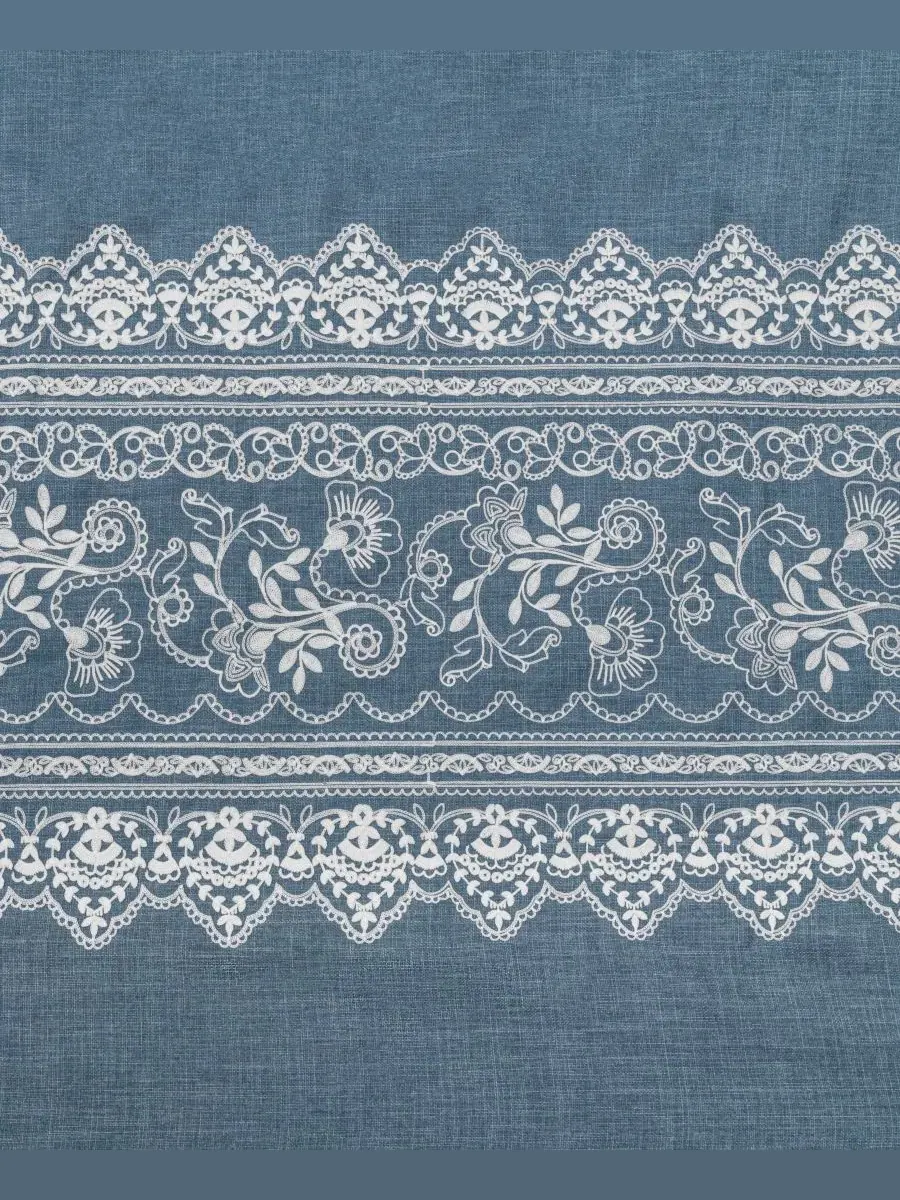 Комплект постельного белья Chantalee Floral, 4 предмета, Queen J Queen New York — изображение 7 из 7, джинсовый синий