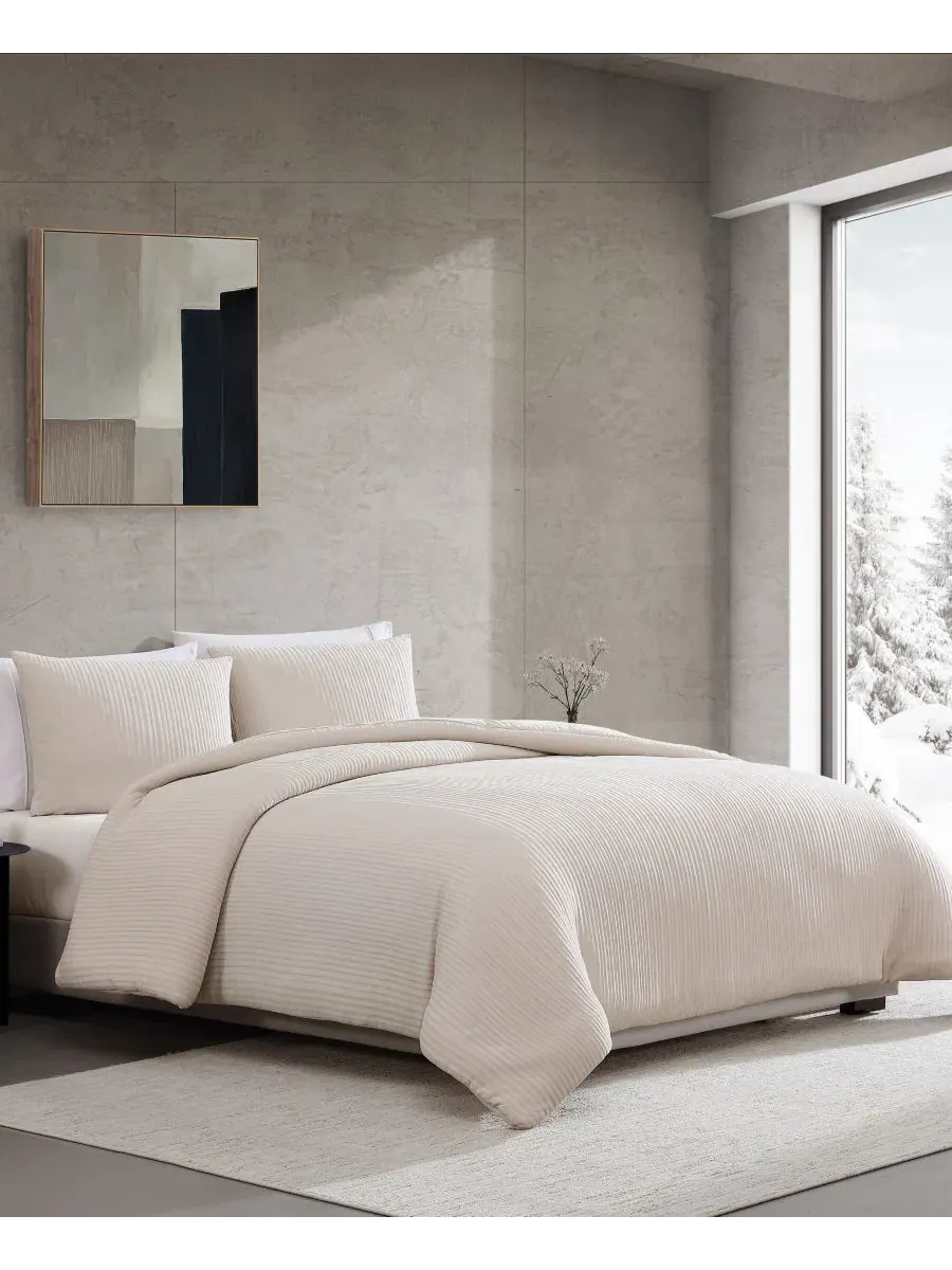Комплект стеганого одеяла из шенилла Chenille Solid Comforter Set Vera Wang — изображение 6 из 8, коричневый