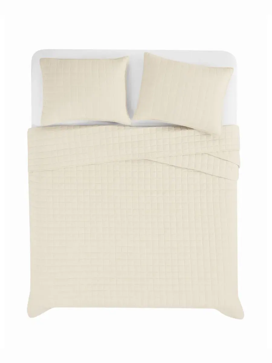 Набор стеганых одеял Essential Cotton 3-Piece Quilt Set Brooklyn Loom — изображение 3 из 4, прозрачный