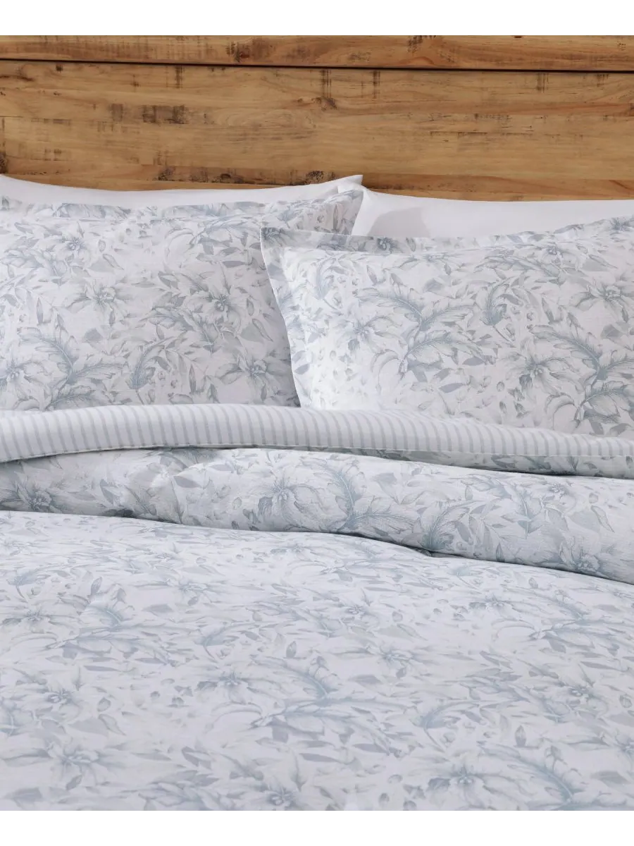 Комплект постельного белья Tommy Bahama Orchid Bay Floral из 3 предметов, размер Full/Queen Tommy — изображение 9 из 9, синий