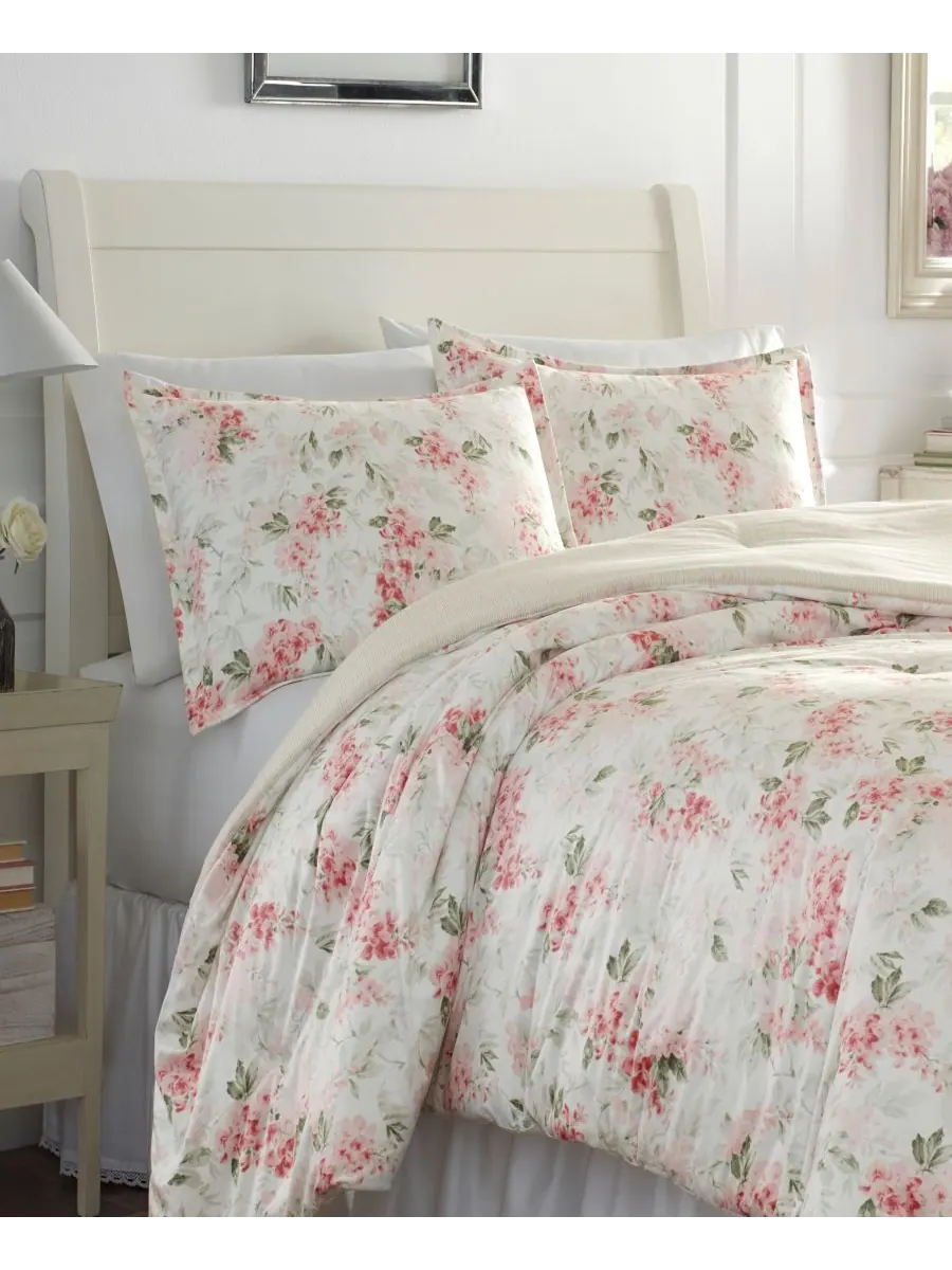 Комплект постельного белья Wisteria Velour, размер Full/Queen Laura Ashley — изображение 3 из 4, пудровый розовый