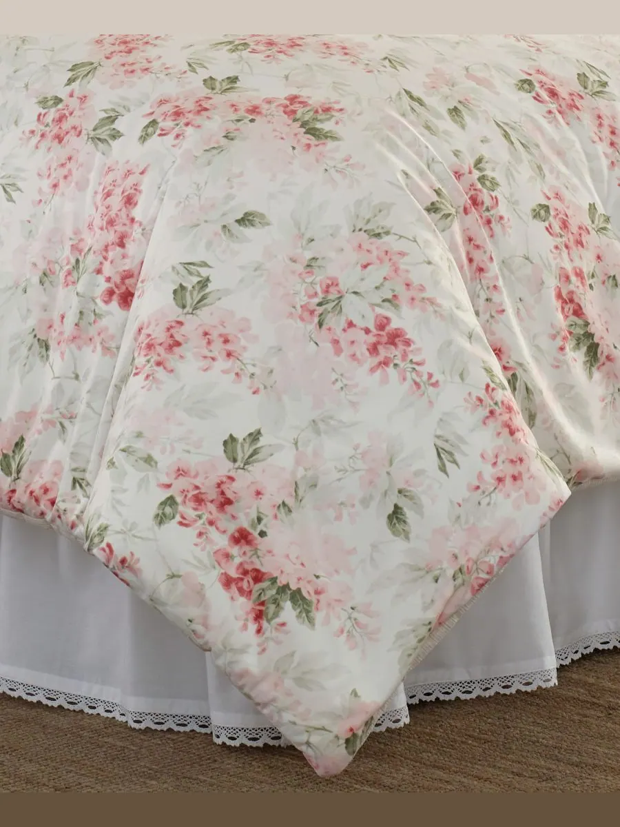 Комплект постельного белья Wisteria Velour, размер Full/Queen Laura Ashley — изображение 4 из 4, пудровый розовый