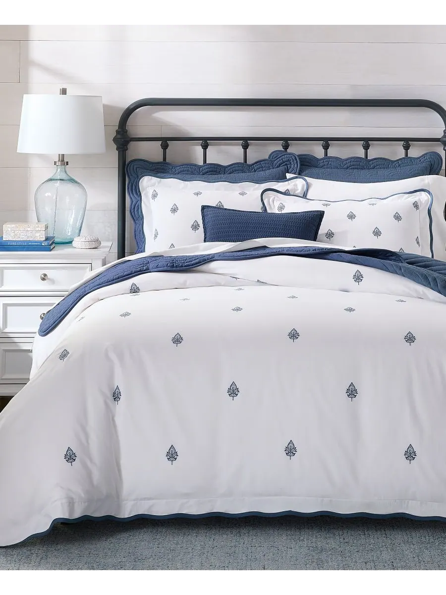 Комплект постельного белья Irving Embroidery из 3 предметов, размер King Charter Club — изображение 1 из 10, белый
