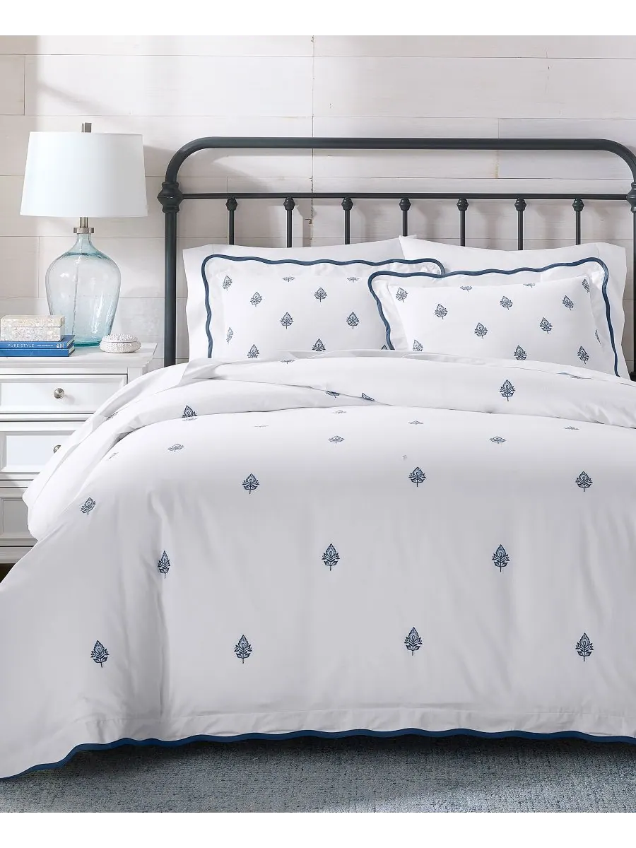 Комплект постельного белья Irving Embroidery из 3 предметов, размер King Charter Club — изображение 4 из 10, белый