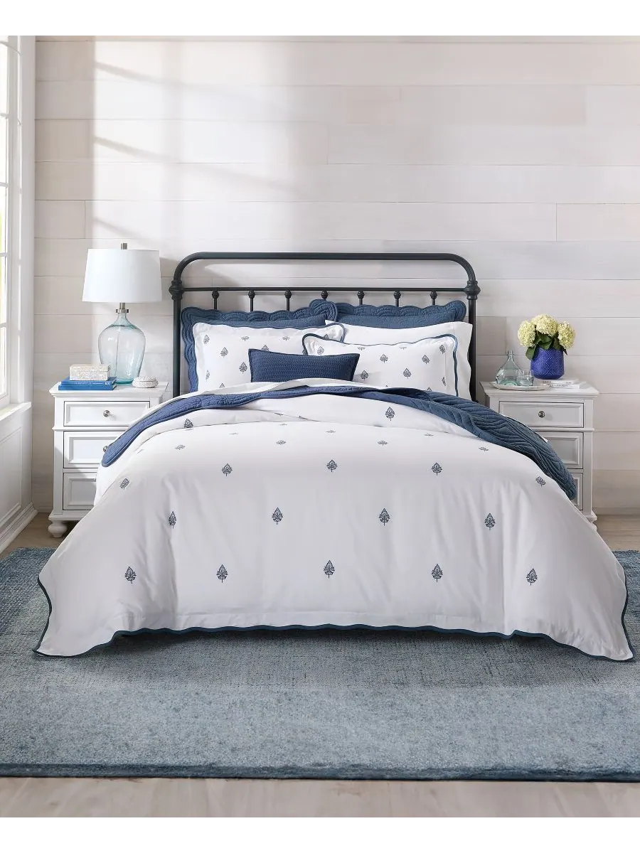 Комплект постельного белья Irving Embroidery из 3 предметов, размер King Charter Club — изображение 8 из 10, белый
