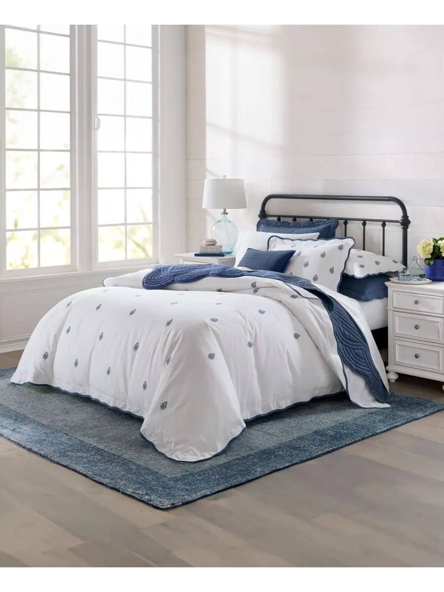 Комплект постельного белья Irving Embroidery из 3 предметов, размер King Charter Club — изображение 10 из 10, белый