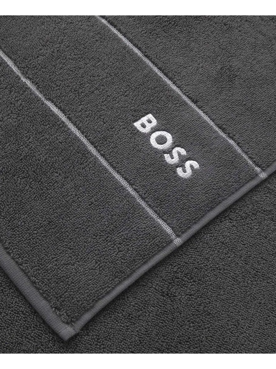 Однотонное хлопковое банное полотенце, 99 см x 149 см Boss Home — изображение 2 из 2, серый