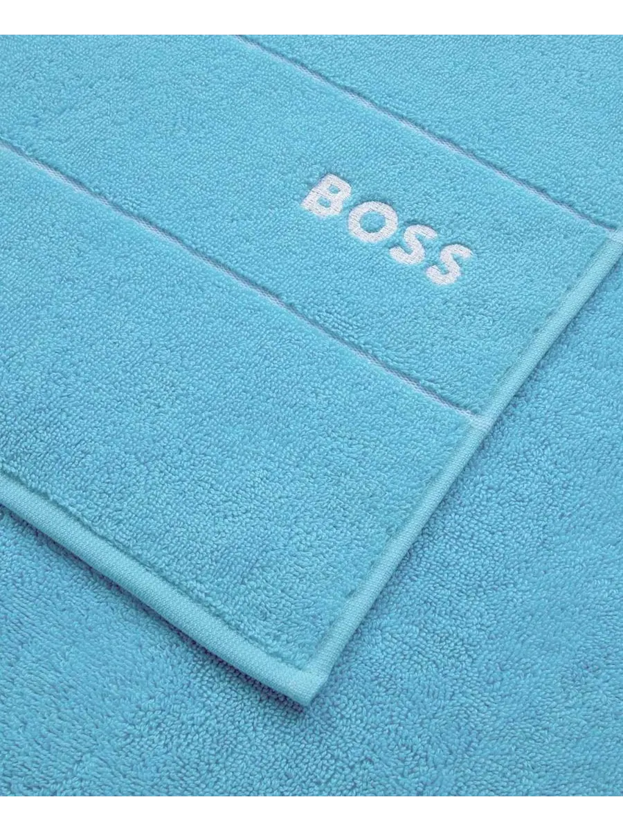 Однотонное хлопковое банное полотенце, 99 см x 149 см Boss Home — изображение 2 из 3, синий