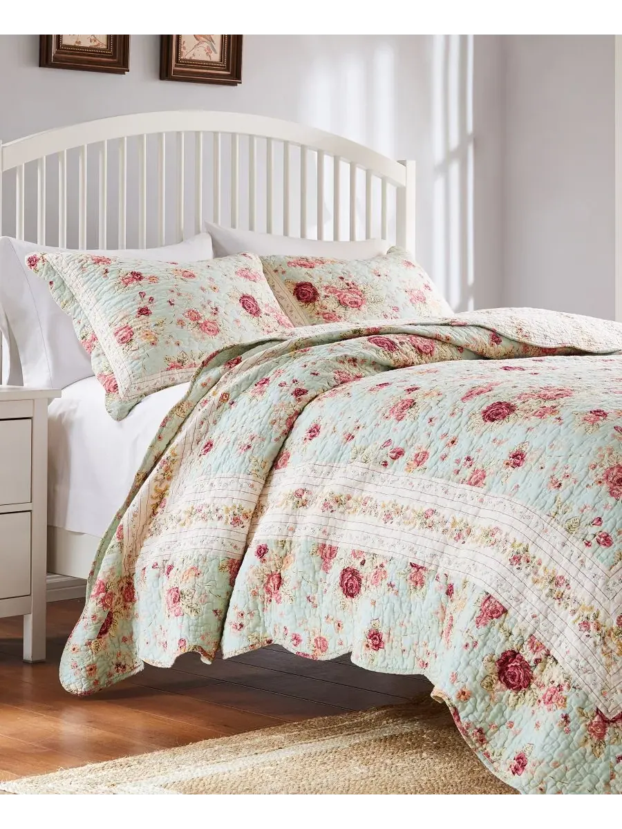 Комплект из двух двусторонних стеганых одеял Antique Rose из 100% хлопка, размер Twin/Twin XL
