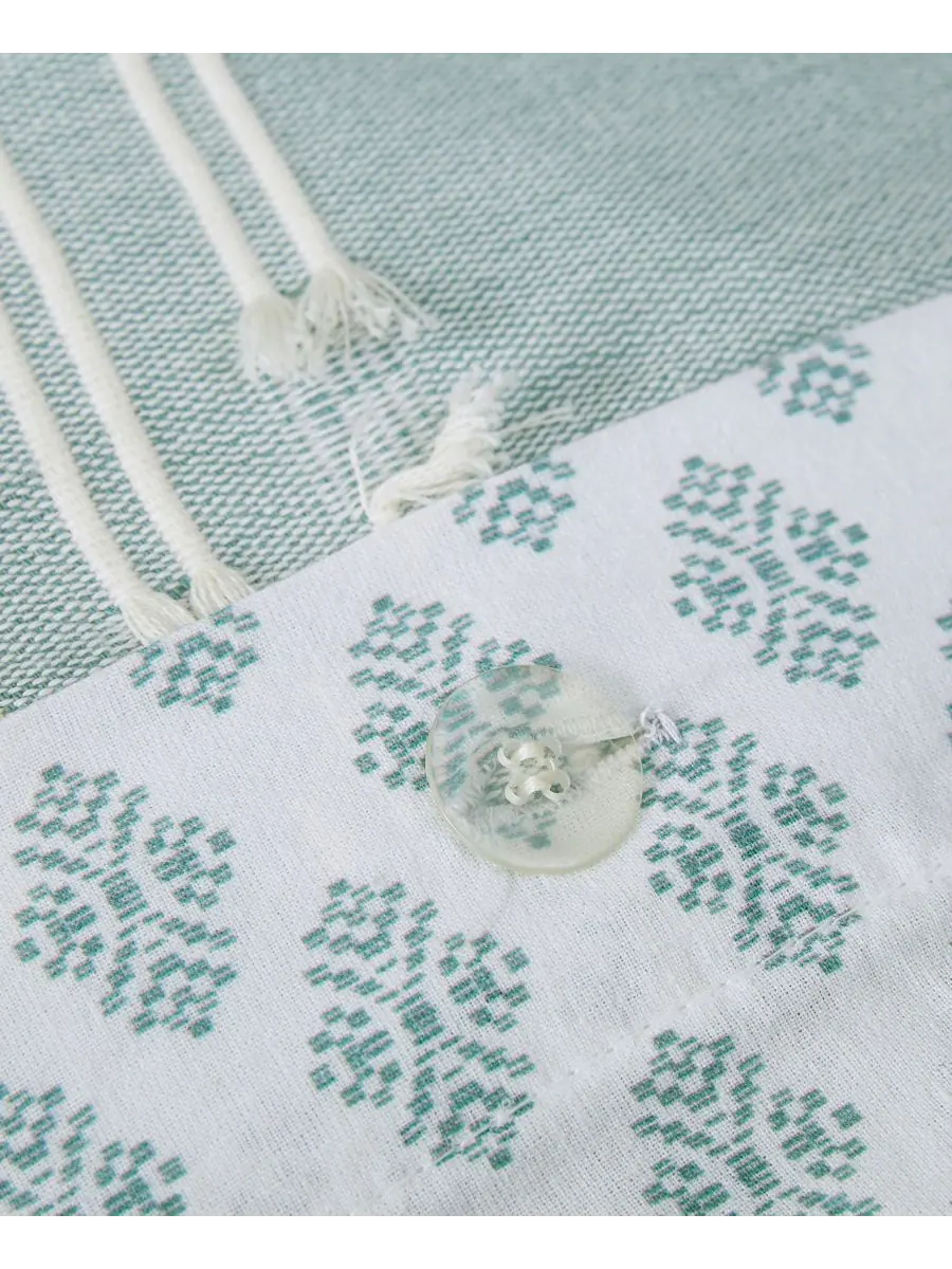 Комплект постельного белья Kara Jacquard из 3 предметов, размер King/California King Ink+Ivy — изображение 9 из 9, голубой