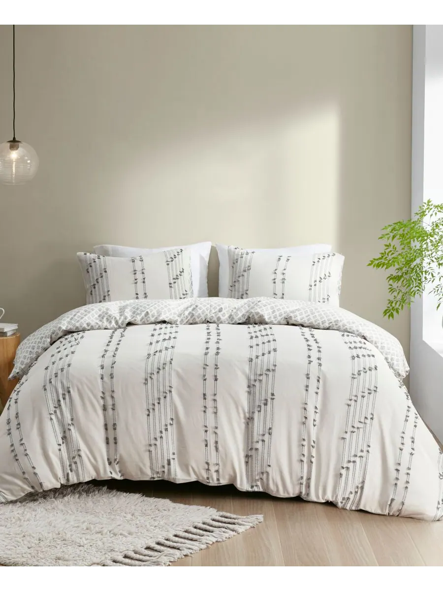 Комплект постельного белья Kara Jacquard из 3 предметов, размер King/California King Ink+Ivy