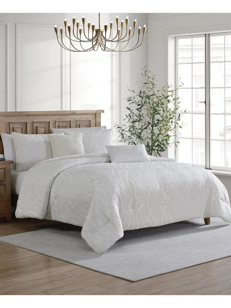 Комплект постельного белья Trellia Trellis Jacquard VCNY Home — изображение 2 из 7, зефирный