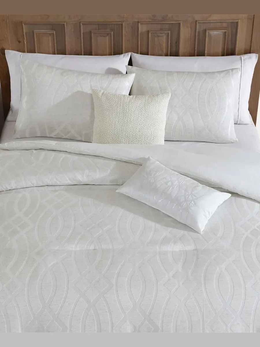 Комплект постельного белья Trellia Trellis Jacquard VCNY Home — изображение 3 из 7, зефирный