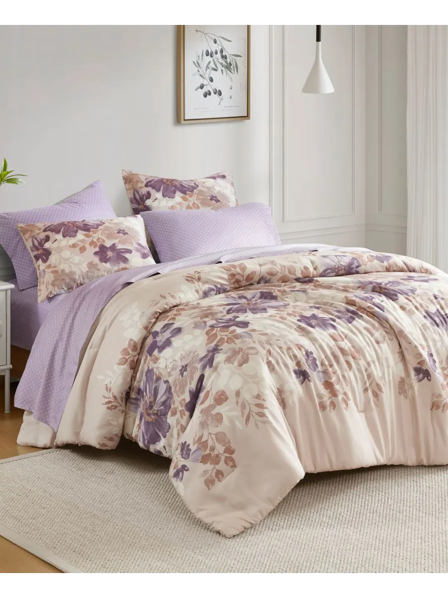 Комплект постельного белья Luna Floral, 7 предметов, размер California King Madison Park Essentials — изображение 2 из 10