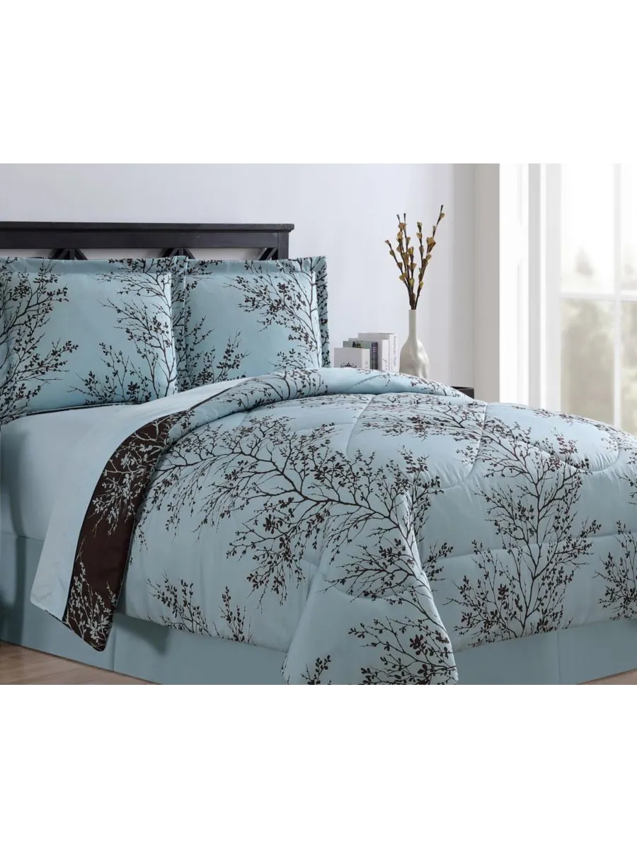 Комплект постельного белья Leaf из 8 предметов, размер King VCNY Home