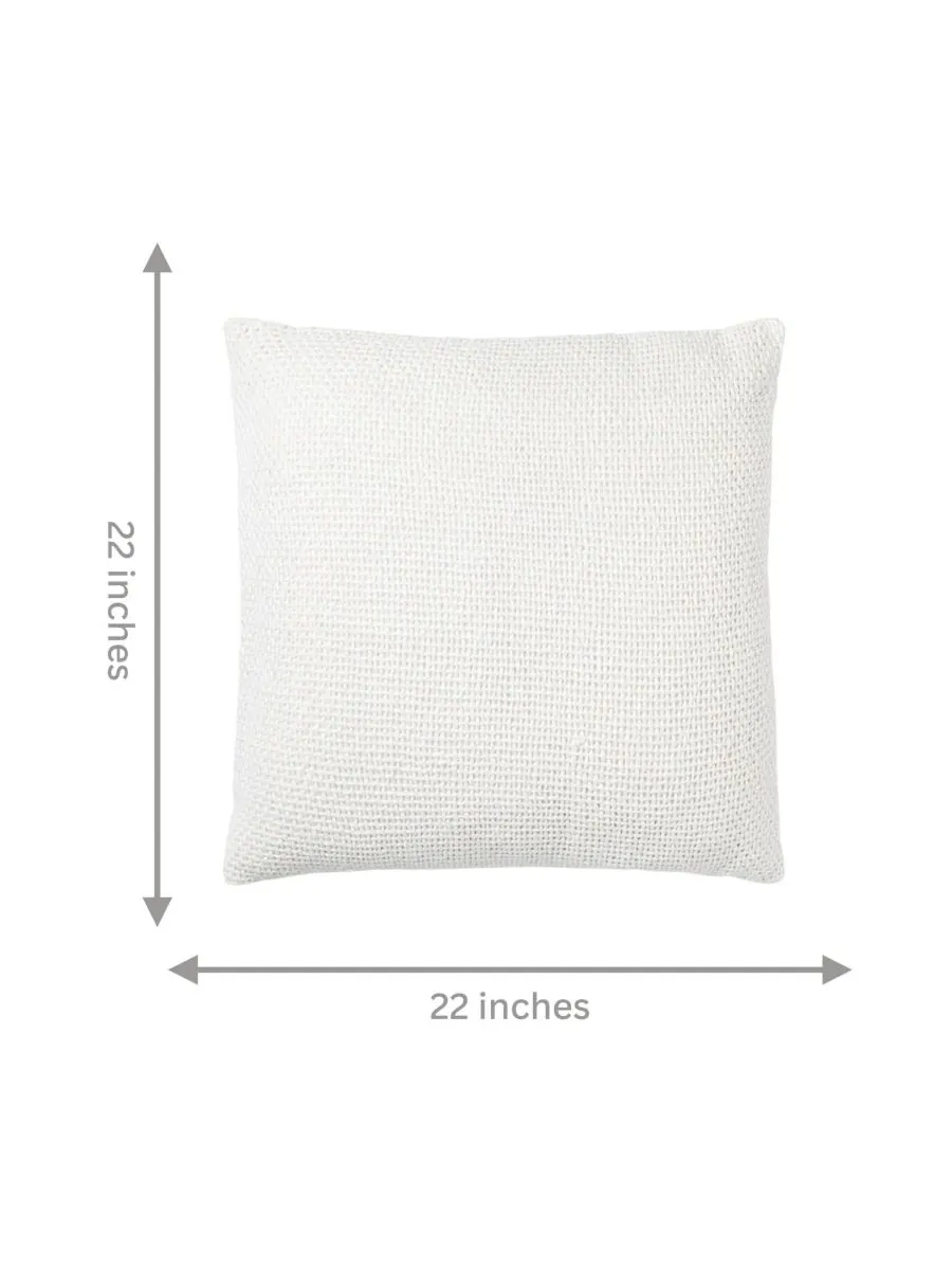 Наволочки для декоративных подушек Madera Cross Weave, 22"x 22", комплект из 2 штук IHI Home — изображение 4 из 8, белый