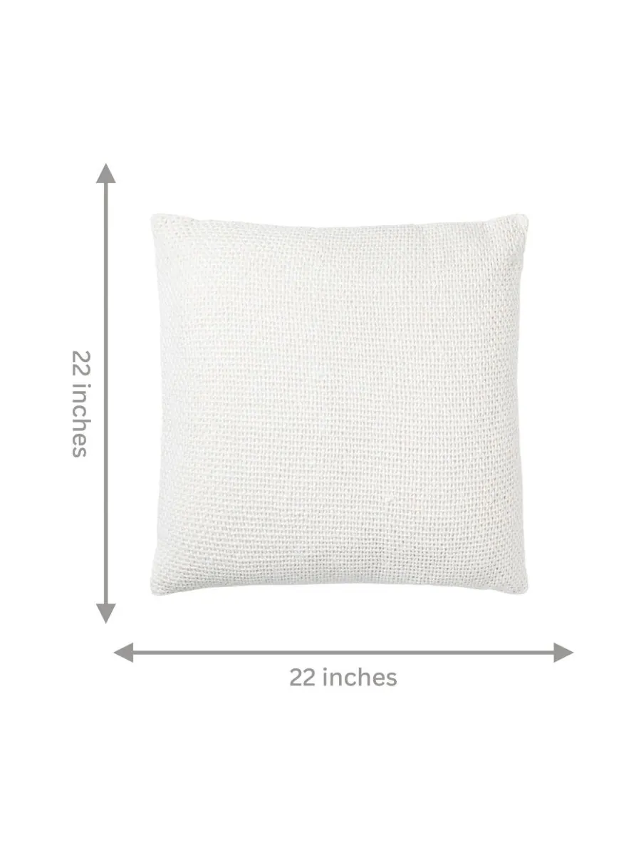 Наволочки для декоративных подушек Madera Cross Weave, 22"x 22", комплект из 2 штук IHI Home — изображение 6 из 8, белый