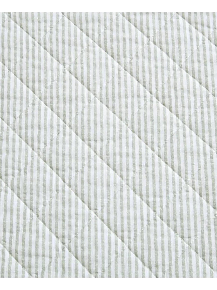 Двусторонний комплект постельного белья Oxford Stripe, 2 предмета, размер Twin Laura Ashley — изображение 6 из 9, зеленый