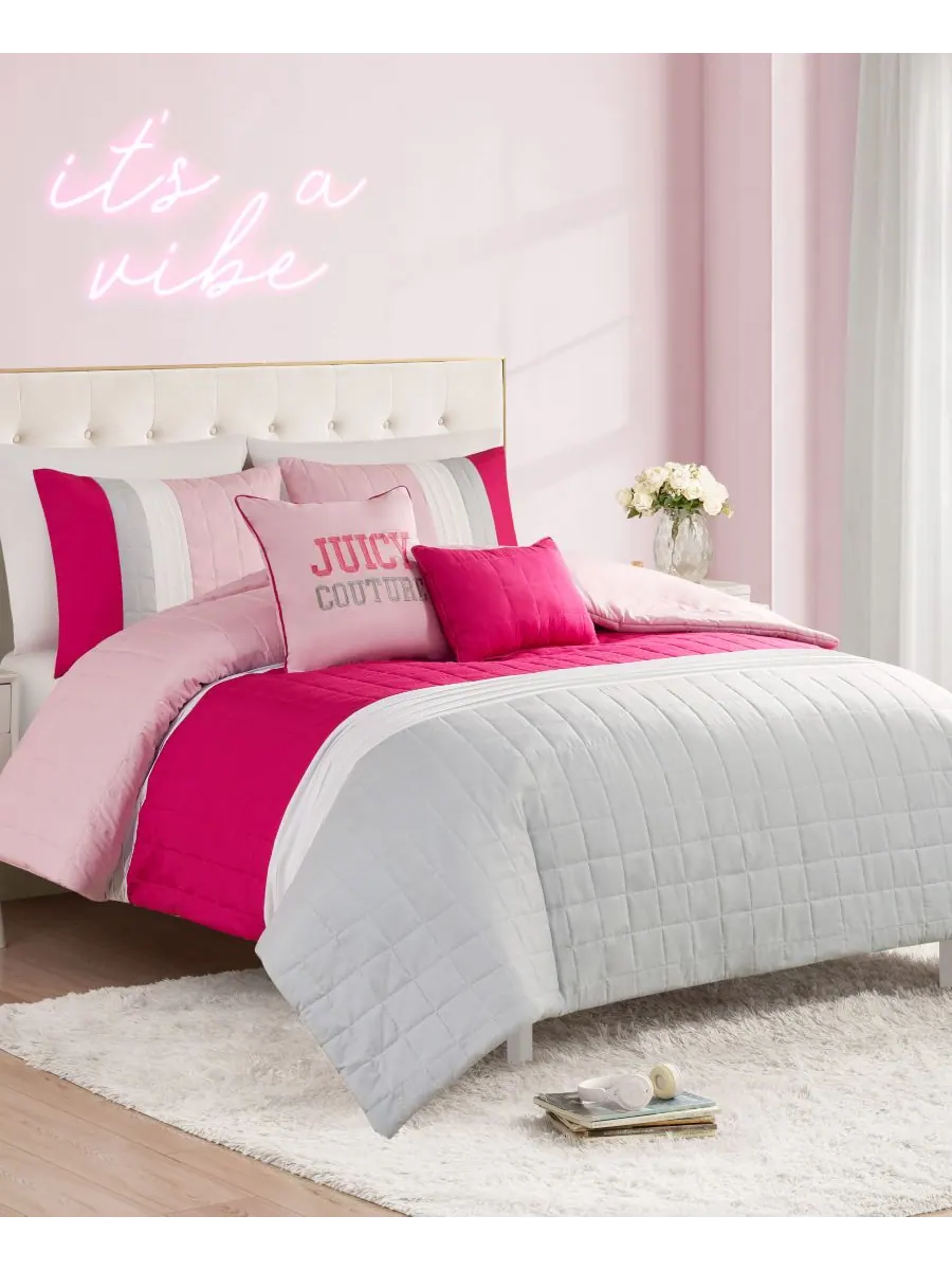 Комплект постельного белья Block Stripe из 4 предметов, размер Twin/Twin XL Juicy Couture — изображение 4 из 6