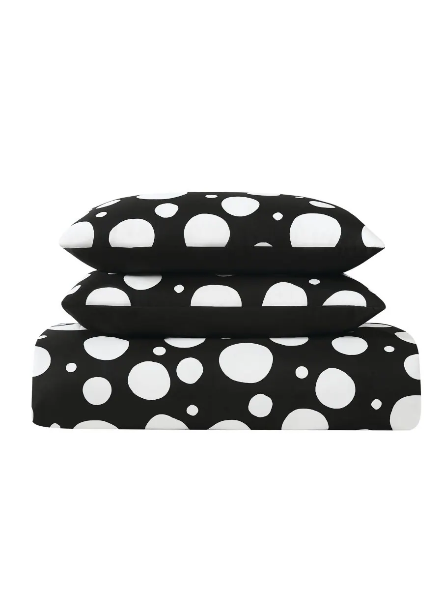 Комплект постельного белья sophia dot, 2 предмета, размер twin/twin xl Truly Soft — изображение 3 из 5, черный/белый